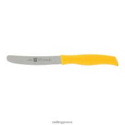 μαχαιρικά είδη Zwilling Διπλή λαβή χρηστικό μαχαίρι 4,5 ιντσών κίτρινο, οδοντωτή άκρη 0NV4P8186 - Zwilling Κατσαρολεσ