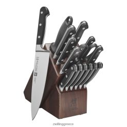 μαχαιρικά είδη Zwilling επαγγελματική s 16-τμχ, σετ μπλοκ μαχαιριών, καρυδιά 0NV4P8301 - Zwilling Greece